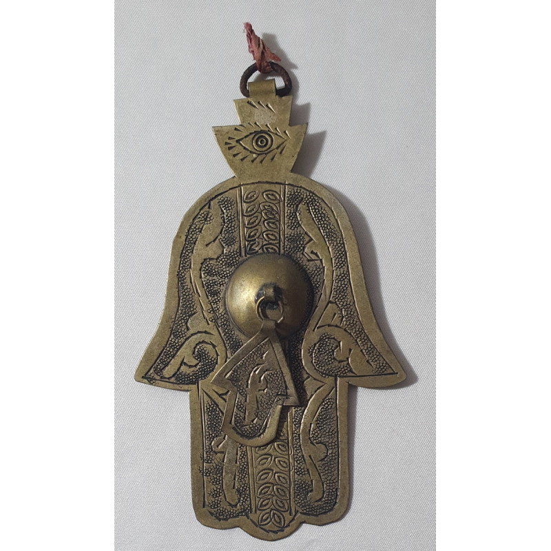 Messing Oosters amulet met oog